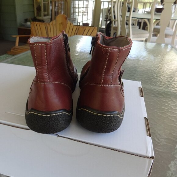 J.gean Brazian leather women's ankle boots side zip padded insole size 7-71/2 US - Picture 5 of 16